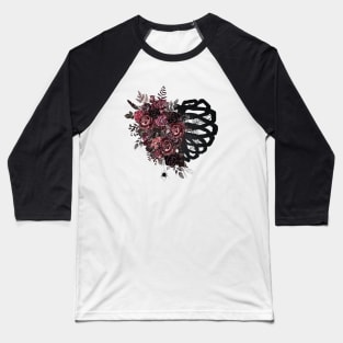 Ribs & Roses | Pop Surrealism Art Baseball T-Shirt